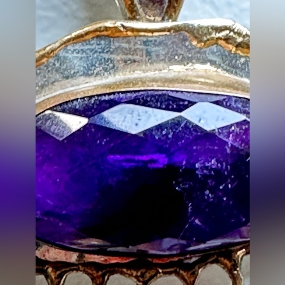 Elegant Artisan Multi Gemstone Pendant Hand Crafted 40mm Wire Necklace 4006 - Picture 4 of 16